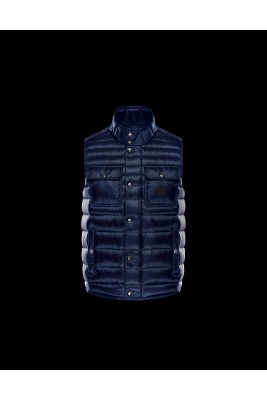 2017 New Style Moncler Mens Blue Down Vests