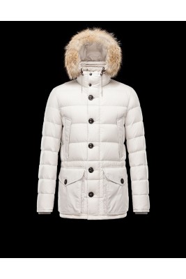 2017 New Style Moncler Mens Montgenevre Winter Down Jackets Creamy White