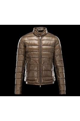 2017 New Style Moncler Winter Mens Down Jackets Stand Collar Brown