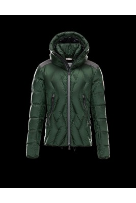 2017 New Style Moncler Down Style Jackets Men Zip Hooded Green