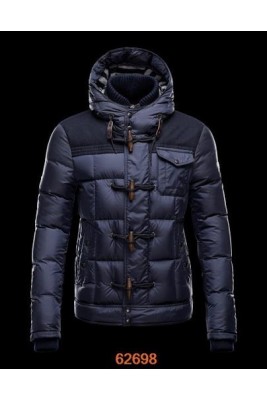 2017 New Style Moncler Mens Down Jackets Wood Buckle Blue