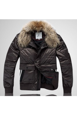 2017 New Style Moncler Top Quality Down Jackets For Men Multi Zip Style Coffee