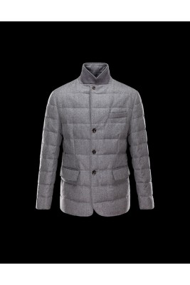 2017 New Style Moncler Leisure Mens Down Jackets Single Breasted Grey
