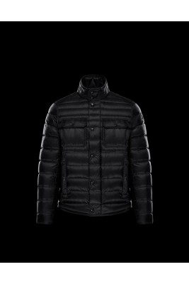 2017 New Style Moncler Gregoire Down Jackets For Men Button Black