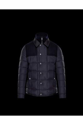 2017 New Style Moncler Bataillouse Men Down Jackets Single Breasted Navy