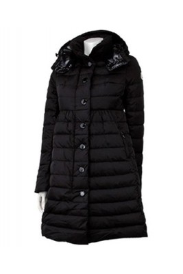 Moncler Jura Womens Down Coats Single Breasted Hooded Black