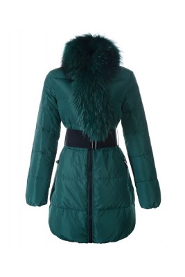 Moncler Lievre Womens Coat Designer Long Green