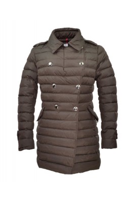 Moncler Loire Coat Women Fur Hoodie Zip With Button Black