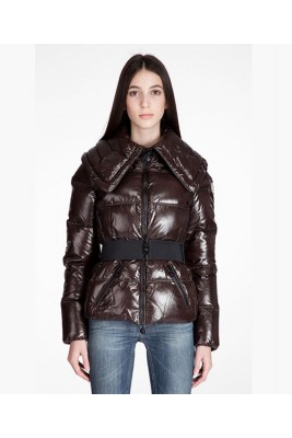 Moncler Aliso Designer Womens Down Jackets With Belt Coffee