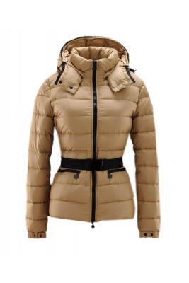 Moncler Bea Euramerican Style Women Jackets Zip Belt Khaki
