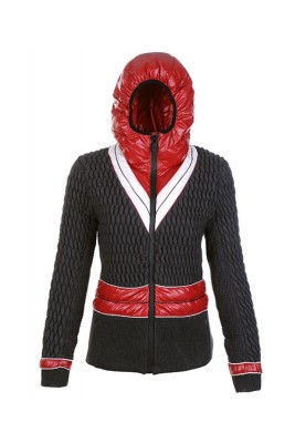 Moncler Fashion Down Jackets Womens Zip Hooded Black