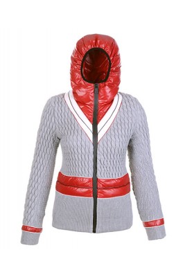 Moncler Fashion Down Jackets Womens Zip Hooded Gray