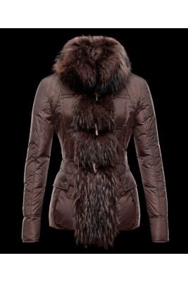 Moncler Grillon Fashion Women Down Jackets Brown