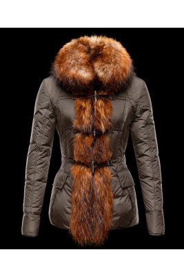 Moncler Grillon Fashion Women Down Jackets Coffee