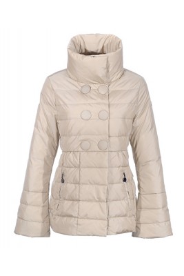 Moncler Johanna Featured Jackets Women Slim Stand Collar White