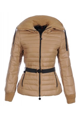 Moncler Lierre Top Quality Women Jackets Sweater Collar khaki