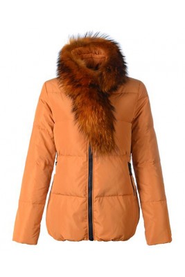 Moncler Lievre Classic Women Down Jackets Gold Short