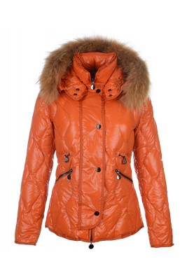 Moncler Lontre Fashion For Women Down Jacket Orange