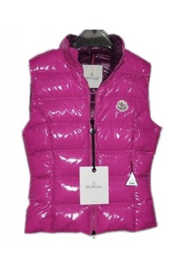 Moncler Chany Down Vest Women Zip Short Pink
