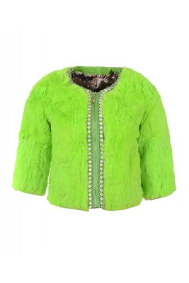 2016 Moncler Fashion Women Jackets Warm Fur Tender Green