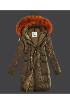 2016 Moncler Fashion Womens Down Coats Windproof Khaki