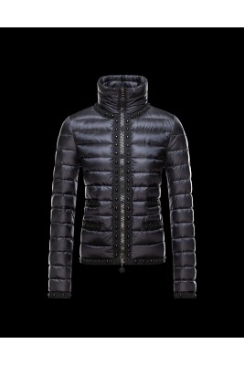 2016 Moncler Fluette Winter Womens Jacket Zip Collar Black