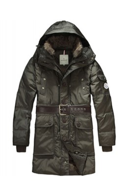 Moncler Down Coats Mens Mid-Length Hooded Green