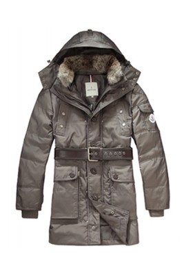 Moncler Down Coats Mens Mid-Length Hooded Silver