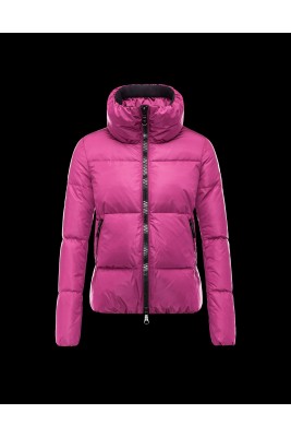 2016 Moncler CHERY Jacket For Women Zip Collar Fuchsia