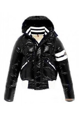 Moncler Leon Down Jackets Mens With Hooded Zip Black