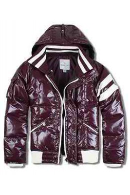 Moncler Leon Down Jackets Mens With Hooded Zip Purple