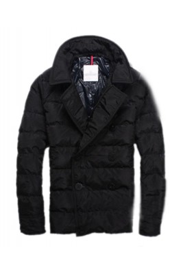 Moncler Top Quality Down Jacket Handsome Men Button Black