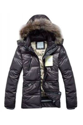 Moncler Top Quality Down Jackets For Men Multi Zip Style Coffee