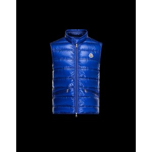 2017 New Style Moncler Unisex Down Vests Zip Blue