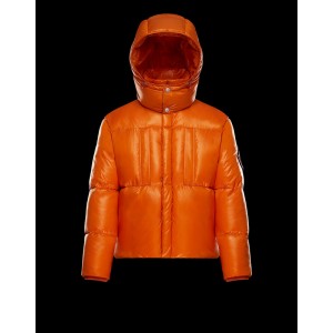 2017 New Style Moncler Mens Down Jackets Zip Orange