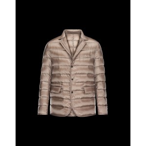 2017 New Style Moncler Mens Jacket Down Breasted Style Classic Apricot