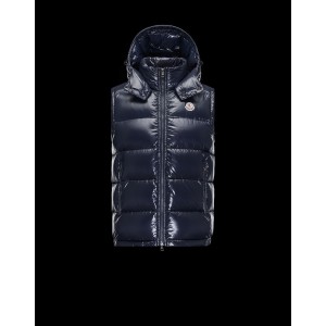 2017 New Style Moncler Maya Winter Mens Down Vests Fabric Smooth Navy