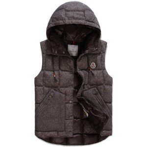2017 New Style Moncler Men Vest Sleeveless Single Breasted Deep Grey