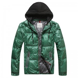 2017 New Style Moncler Branson Classic Men Down Jackets With Hat Green