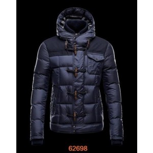 2017 New Style Moncler Mens Down Jackets Wood Buckle Blue