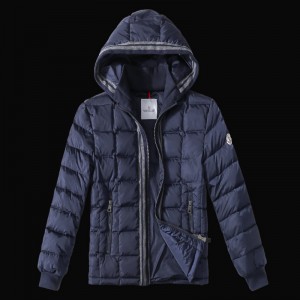 2017 New Style Moncler Fashion Mens Down Jackets Zip Blue