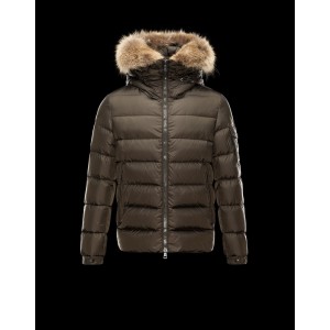 2017 New Style Moncler Fashion Mens Down Jackets Zip Brown