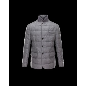 2017 New Style Moncler Leisure Mens Down Jackets Single Breasted Grey