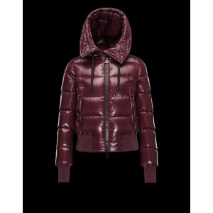 2017 New Style Moncler Bataillouse Women Down Jackets Zip Claret
