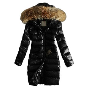 Moncler Coats Women Pure Color Hooded Fashion Black