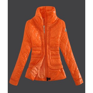 2016 Moncler Design Women Down Jacket Stand Collar Yellow