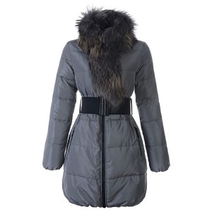 Moncler Lievre Womens Coat Designer Long Gray
