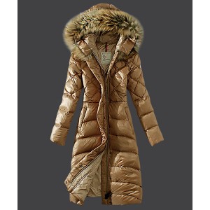 2016 Moncler Down Coat Women Hooded Windproof Light Tan
