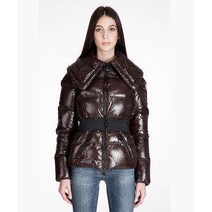 Moncler Aliso Designer Womens Down Jackets With Belt Coffee
