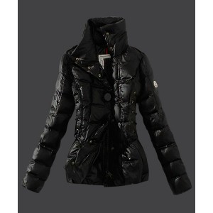 2016 Moncler Down Jackets Womens Stand Collar Black